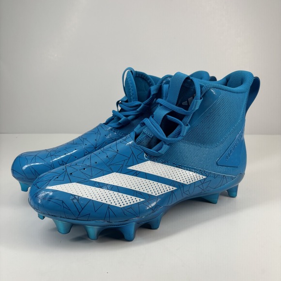 Adidas Adizero Chaos Men's US 8.5 Solar Blue High-Top Football Linemen Cleats